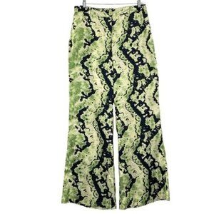 Nasty Gal Tie Dye Satin High Waist Flare Pants